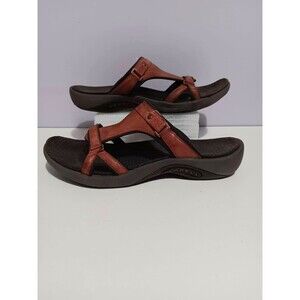 Merrell Glade Autumn Brown Leather Slip On Sandal Women's Sz 7